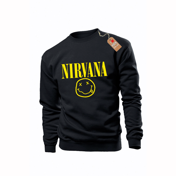 Nirvana Unisex Φούτερ  Μαύρο