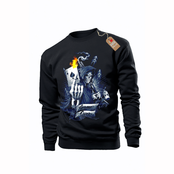 Game Over Ghost φούτερ σε Μαύρο Χρώμα