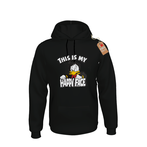 This is My Happy Face,Unisex Hoodies Μα΄υρο
