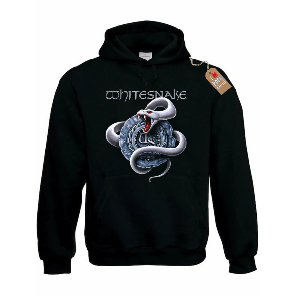 WHITESNAKE Unisex Φούτερ με Κουκούλα Μαύρο