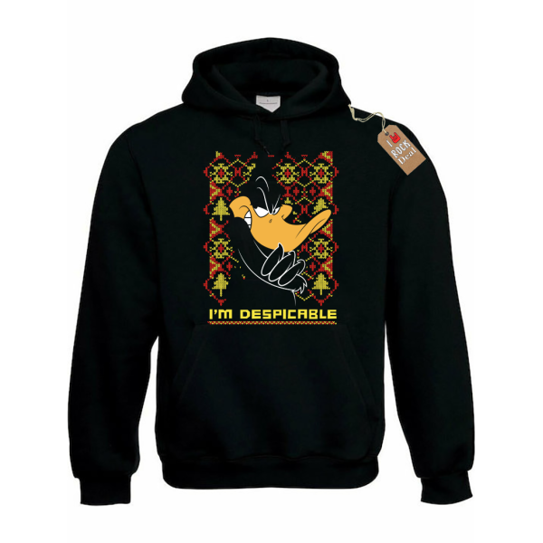 Daffy Duck I'M DESPICABLE Hoodies σε Μαύρο Χρώμα