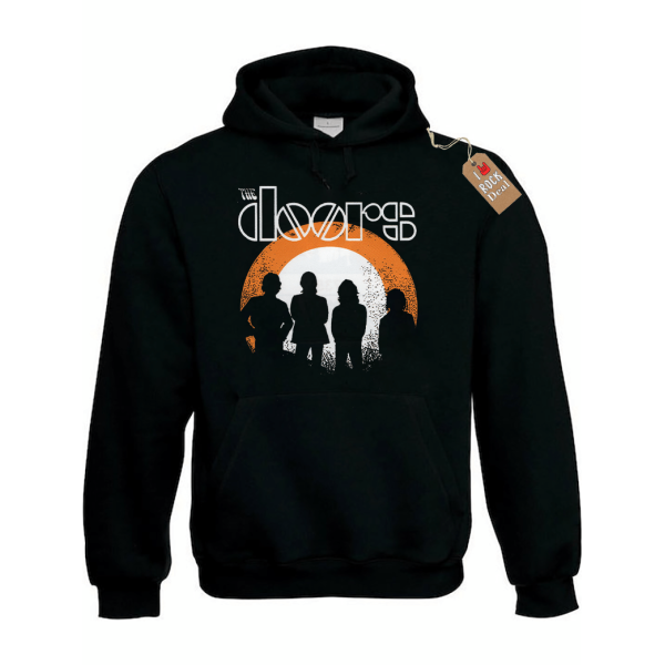 Doors Unisex Φούτερ Μαύρο με Κουκούλα