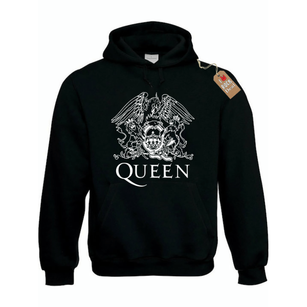 QUEEN Freddie Mercury Hooded Φούτερ με Κουκούλα Μαύρο Ανδρικό