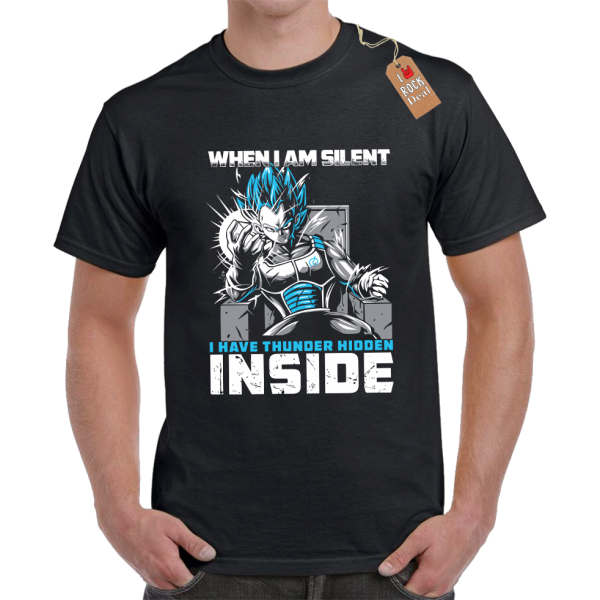 DRAGON BALL When Im Silent Ia Have Thunder Hidden Inside T-Shirt Μαύρο DRAGON BALL When Im Silent Ia Have Thunder Hidden Inside T-Shirt Μαύρο