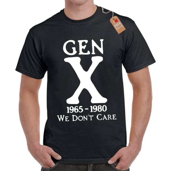 Gen X 1965-1980 We Don't Care T-shirt Σε Μαύρο Χρώμα