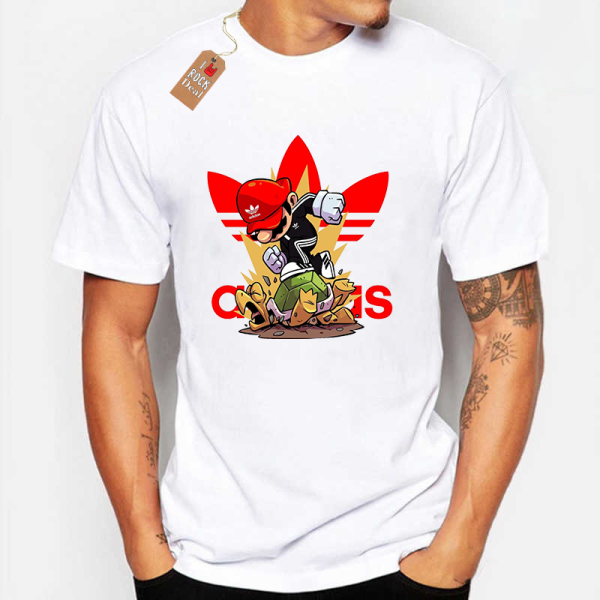 Super Mario Ad T-Shirt Λευκό