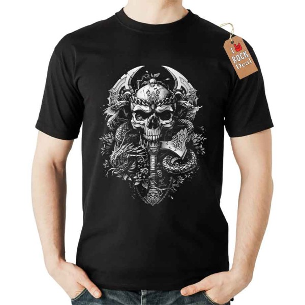 Ghost Pank-Gothic T-Shirt σε Μαύρο Χρώμα