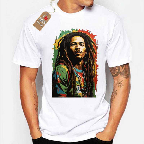 Bob Marley T-Shirt σε Λευκό Χρώμα