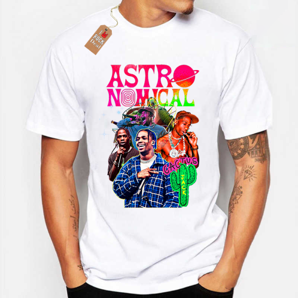 ASTRONOMICAL CACTUS T-Shirt Λευκό