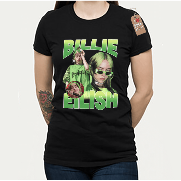Billie Eilish T-shirt Μαύρο