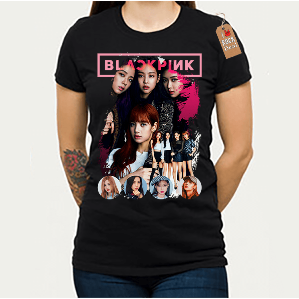 Black Pink T-shirt Μαύρο