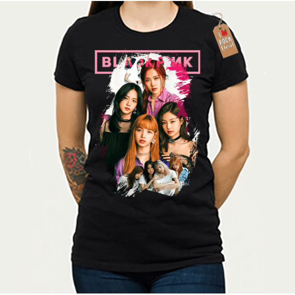 Black Pink T-shirt Μαύρο