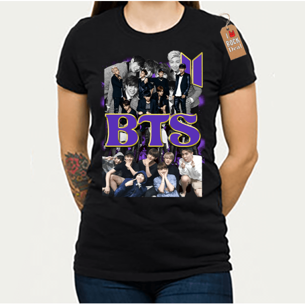 BTS T-shirt Μαύρο