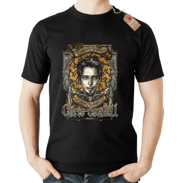 Chris Cornell T-Shirt Μαύρο