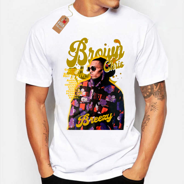 CHRIS BROWN BREEZY T-Shirt Λευκό