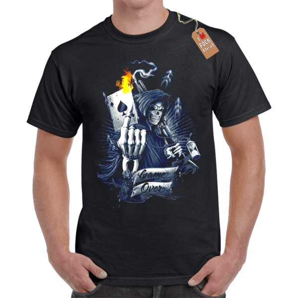 Game Over T-Shirt σε Μαύρο Χρώμα