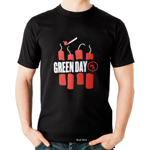 Green Day T-Shirt Μαύρο