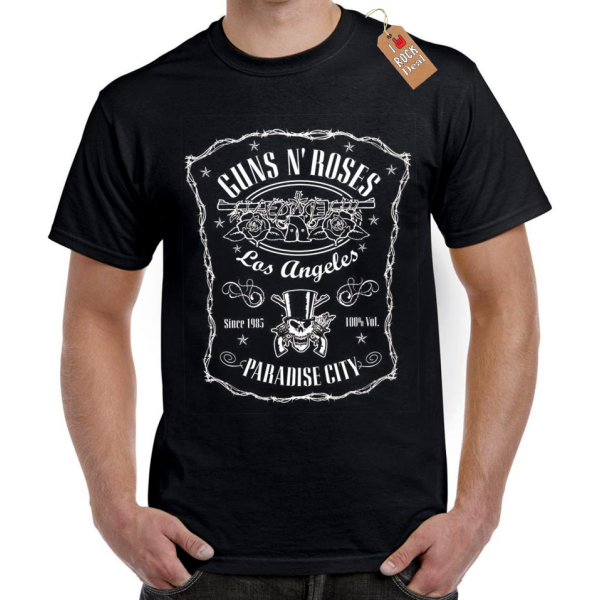 Guns N' Roses Paradise City T-Shirt Μαύρο