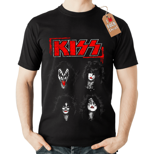 KISS T-shirt Μαύρο