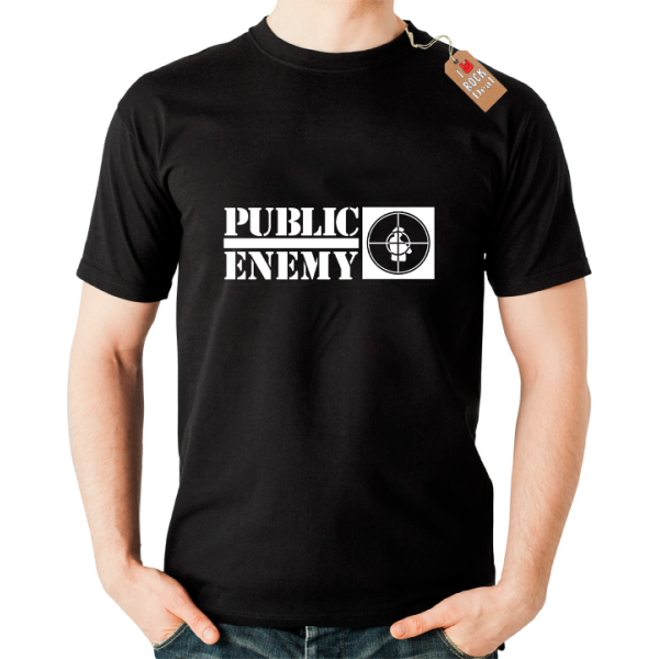 Public Enemy T-shirt Μαύρο