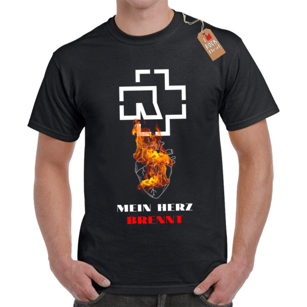 Rammstein MEIN HERZ BRENNT T-Shirt Μαύρο
