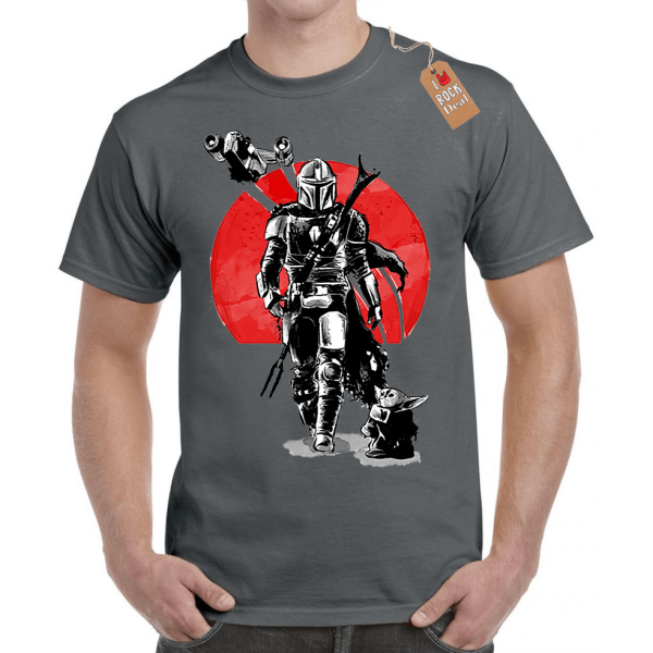 Mandalorian Bounty Hunter T-Shirt Γκρί