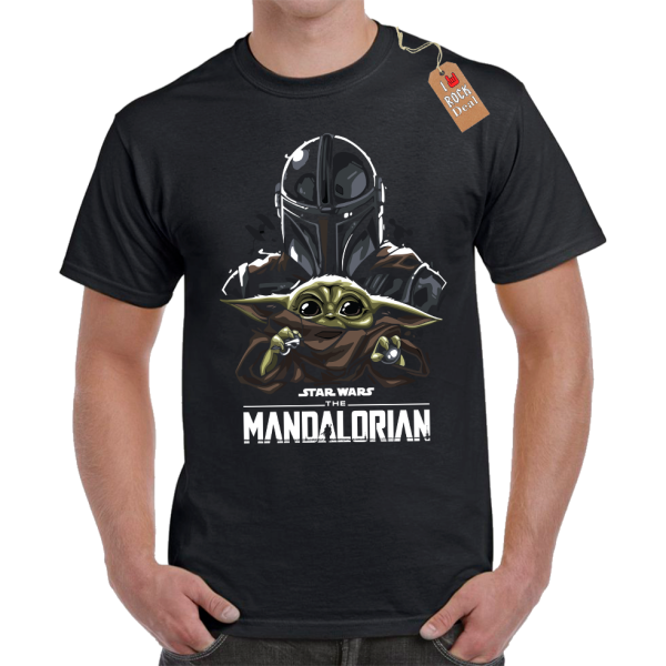 Mandalorian  Baby Yoda Star Wars T-Shirt Μαύρο