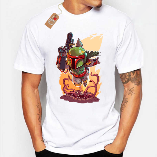 Mandalorian Bounty Hunter Funko T-Shirt Λευκό