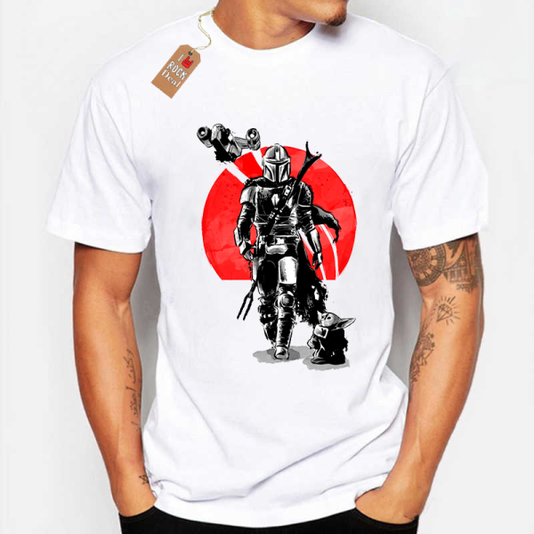 Mandalorian Bounty Hunter T-Shirt Λευκό