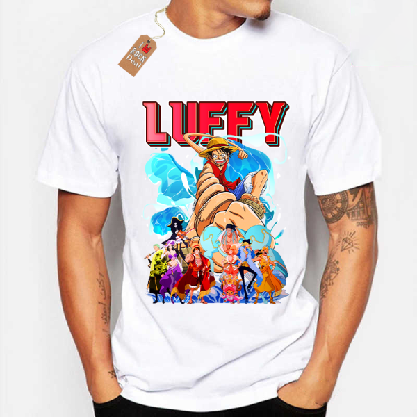 One Piece Monkey D.Luffy T-Shirt Λευκό 