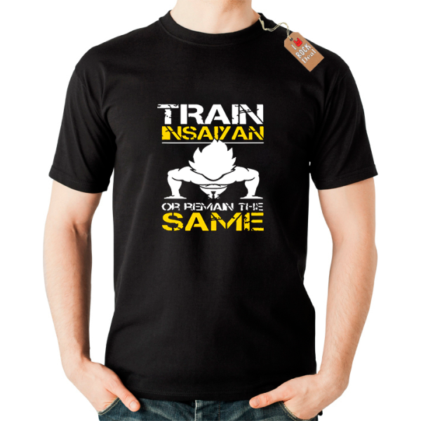 Train Insaiyan Or Remain The Same, Dragon Ball T-shirt Μαύρο