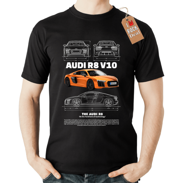 AUDI R8 V10 T-shirt Μαύρο 