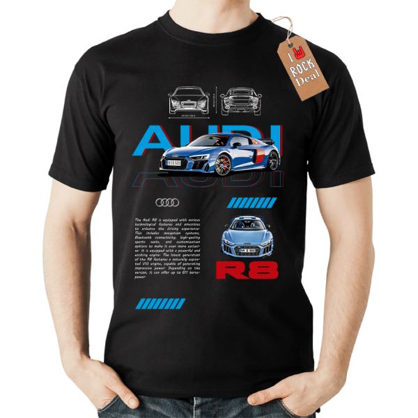 AUDI R8 T-shirt Μαύρο