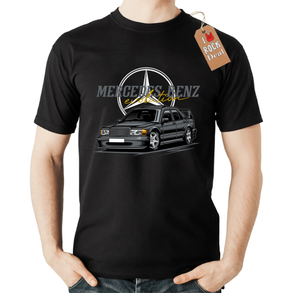 MERCEDES Evolution T-Shirt σε Μαύρο Χρώμα