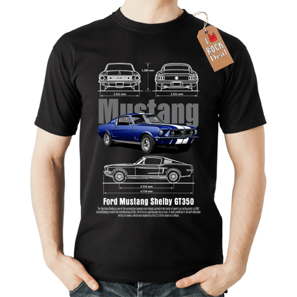 MUSTANG Shelby T-shirt Μαύρο 
