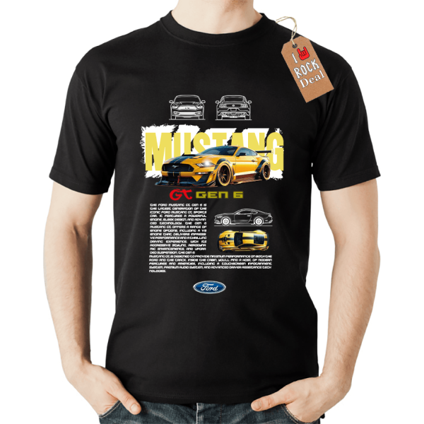 MUSTANG GT T-shirt Μαύρο 