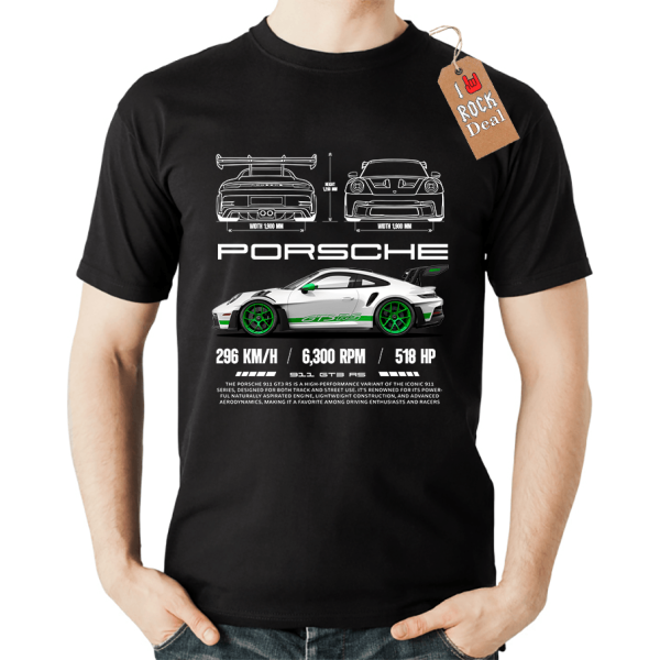 PORSCHE 911 GT3 RS T-shirt Μαύρο 