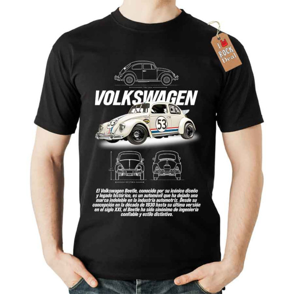 VW Beetle T-Shirt σε Μαύρο Χρώμα