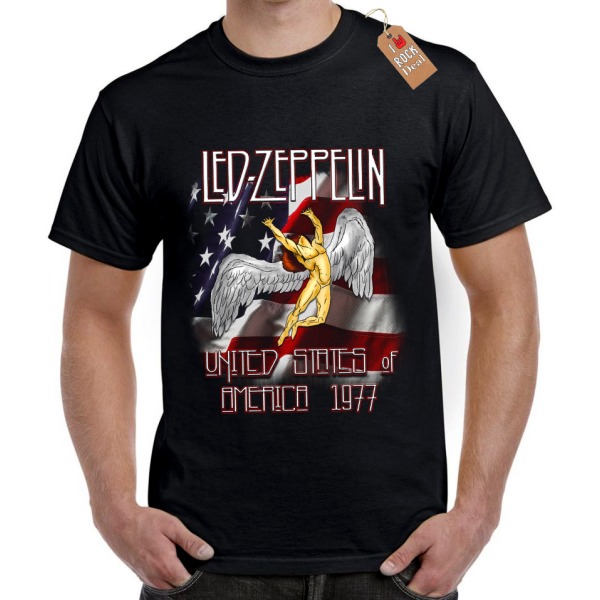 Led Zeppelin 1977 T-Shirt Μαύρο
