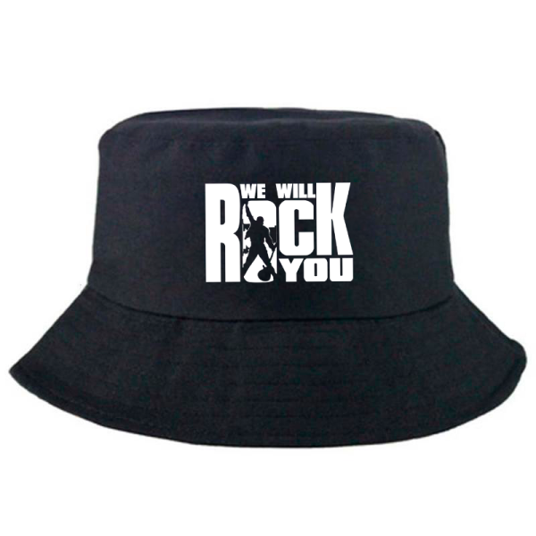 We Will Rock You Καπέλο Bucket Μαύρο