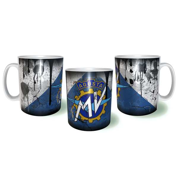 MV AGUSTA Λερωμένη Σκουριασμένη Κεραμική Κούπα 11oz 