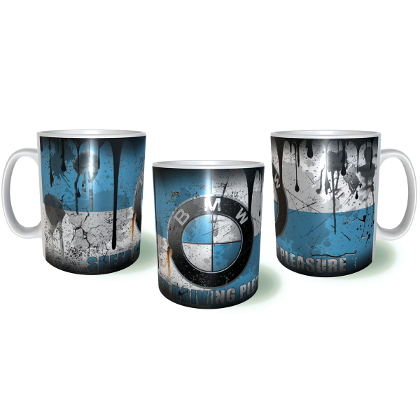 BMW Λερωμένη Σκουριασμένη Κεραμική Κούπα 11oz 