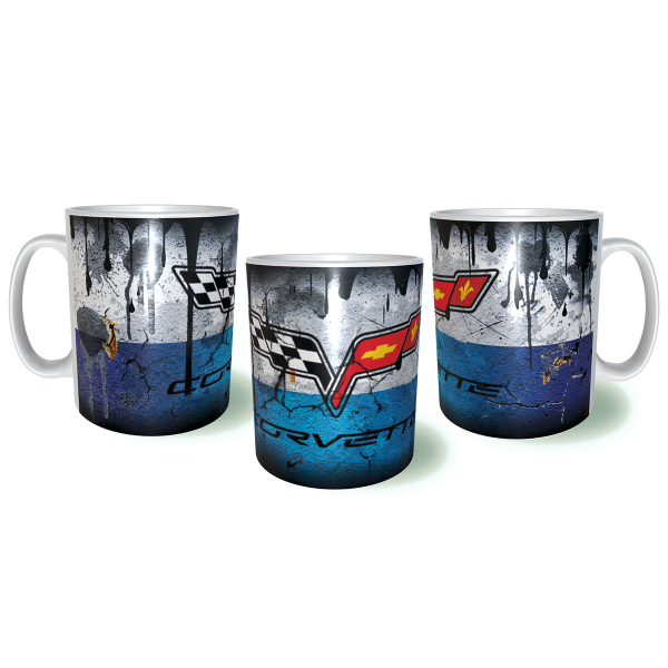 CORVETTE Λερωμένη Σκουριασμένη Κεραμική Κούπα 11oz 