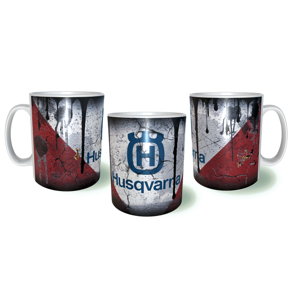 HUSQVARNA Λερωμένη Σκουριασμένη Κεραμική Κούπα 11oz 