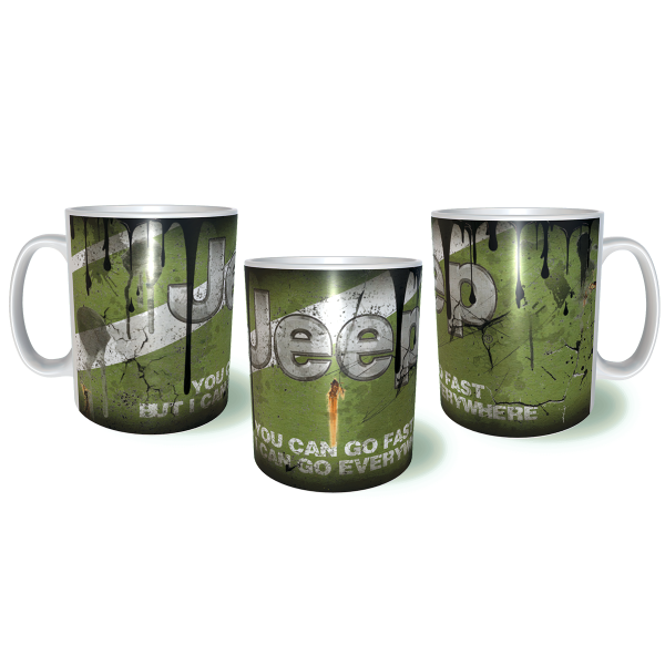JEEP Λερωμένη Σκουριασμένη Κεραμική Κούπα 11oz 