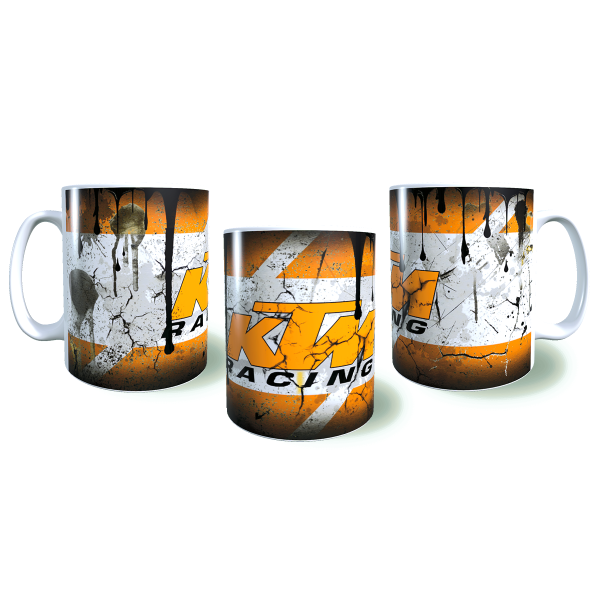 KTM Racing Λερωμένη Σκουριασμένη Κεραμική Κούπα 11oz 