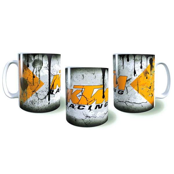 KTM Racing Λερωμένη Σκουριασμένη Κεραμική Κούπα 11oz 