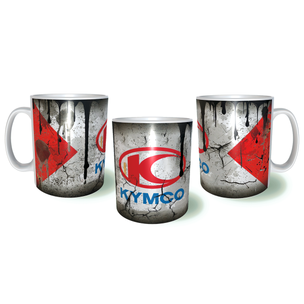 KYMCO Λερωμένη Σκουριασμένη Κεραμική Κούπα 11oz 