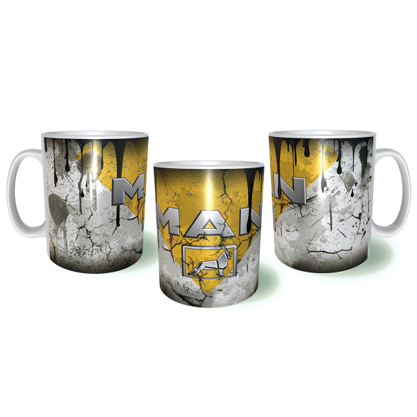 MAN Truck Λερωμένη Σκουριασμένη Κεραμική Κούπα 11oz 