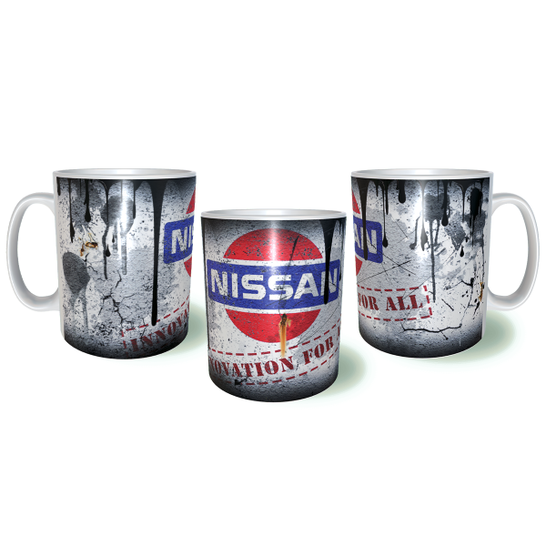 NISSAN Λερωμένη Σκουριασμένη Κεραμική Κούπα 11oz 